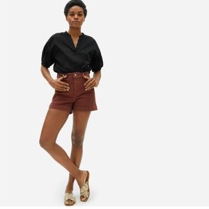 Everlane Cotton Twill Shorts in Rosewood